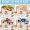 Bread Box with Christmas Decorations, Bread Box with a Bamboo Lid, Kitchen Storage Container Metal Bread Container for Christmas Decorations